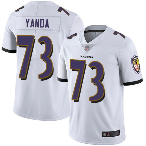 Baltimore Ravens Limited White Men Marshal Yanda Road Jersey NFL Football #73 Vapor Untouchable